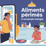 5 aliments périmés à ne surtout pas manger, famille devant frigo rempli d’aliments risqués
