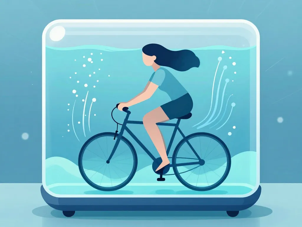 aquabike en cabine individuelle sport bien-être hydromassage