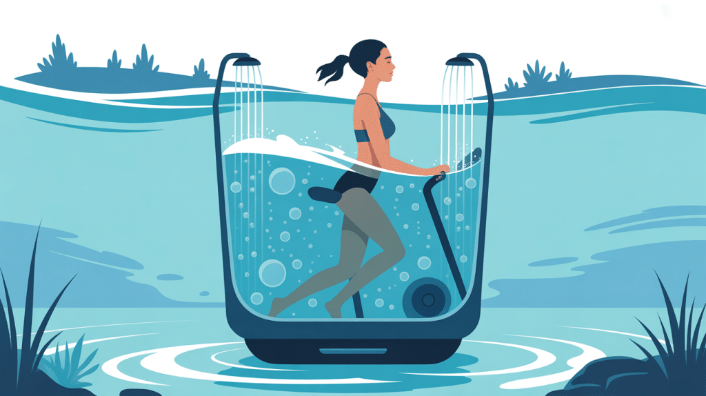 aquabike en cabine individuelle silhouette féminine cabine hydromassage