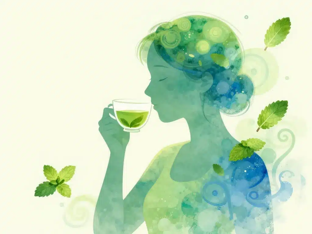 effets bienfait du thé vert menthe sur l’organisme et le mental