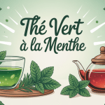 illustration bienfait du thé vert menthe vectorielle ambiance fraîche