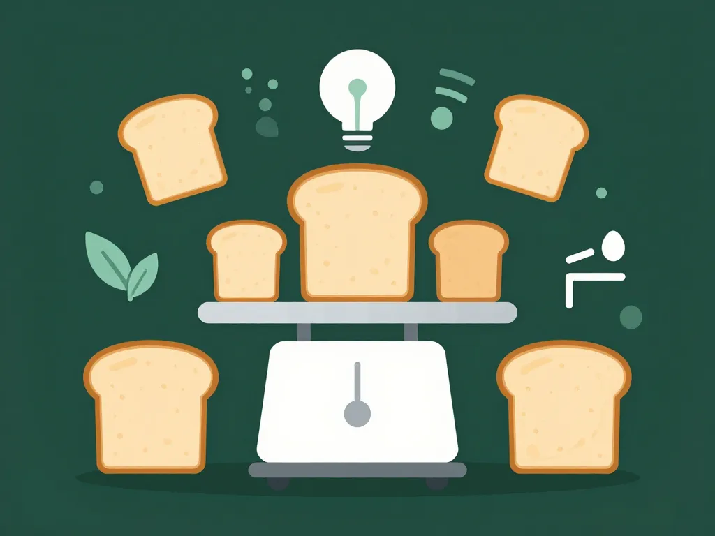 calories du pain de seigle, gestion portions et poids