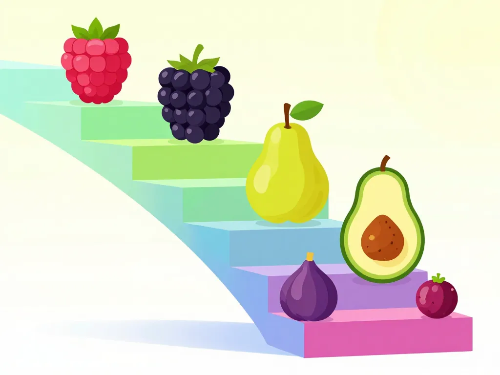 Classement fruit avec le plus de fibre illustration fruits frais secs