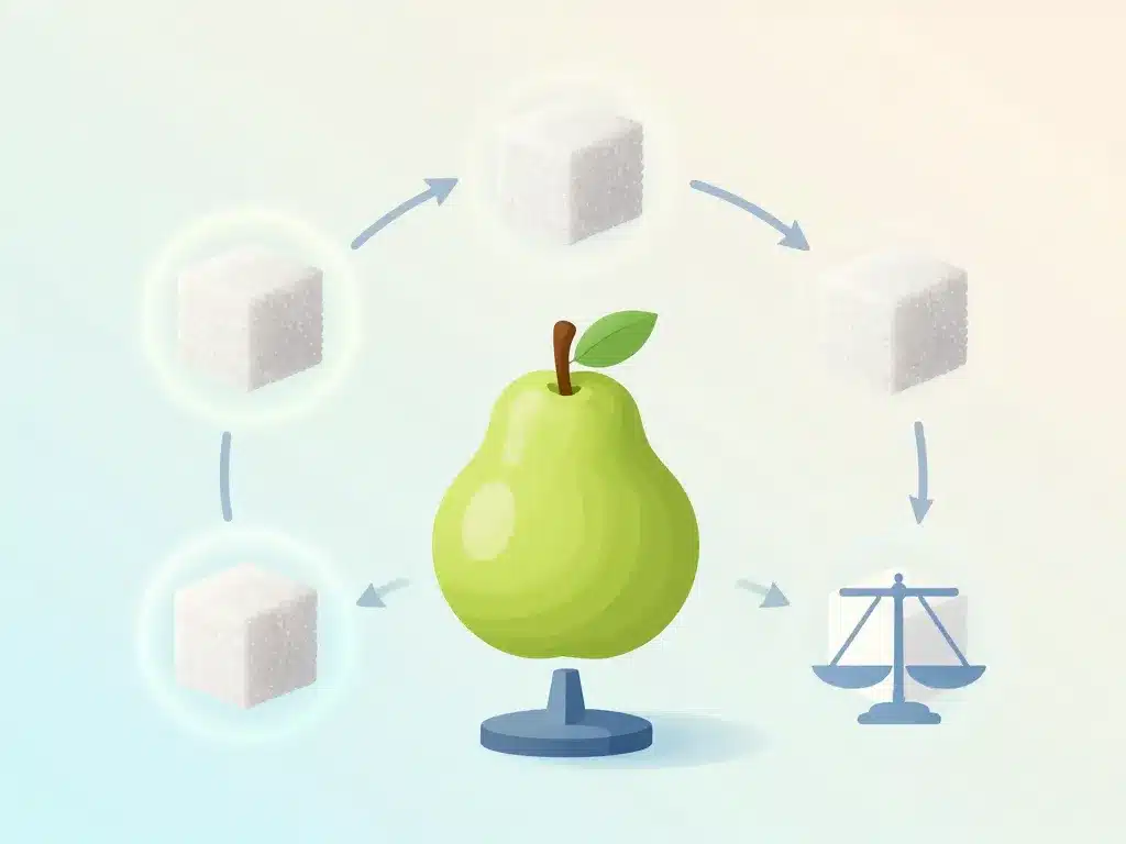 Diagramme concept fruit les moin sucre sucre portion