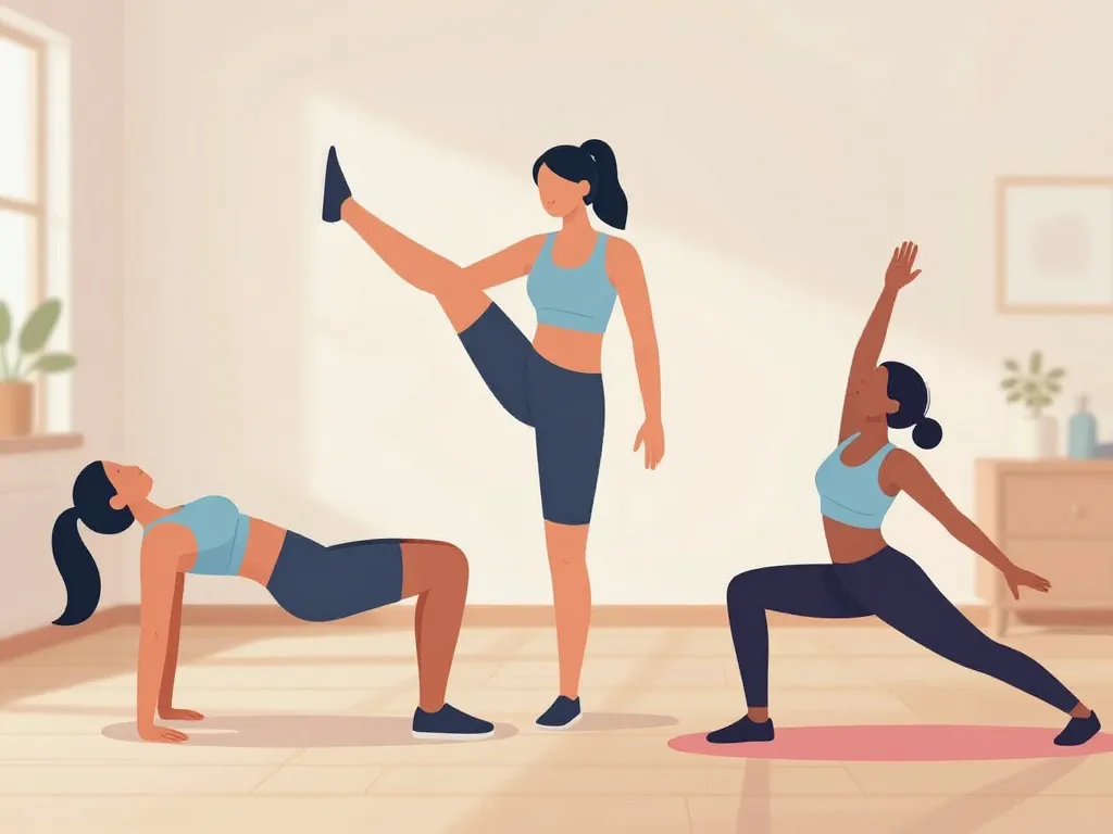 Personnes faisant des exercices muscle de la hanche