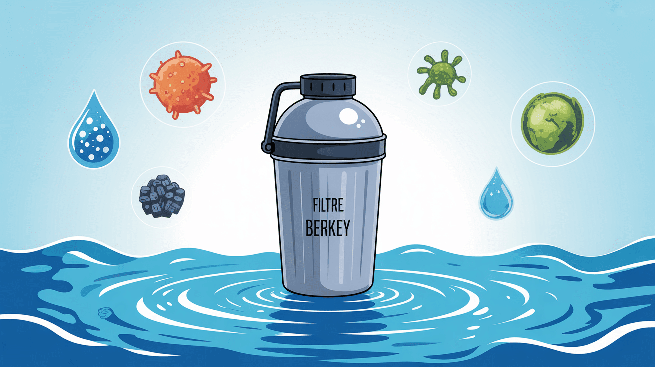 Filtre Berkey avis visuel de purification eau inox