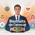 Les bienfaits de l avocat représentés autour d un avocat central