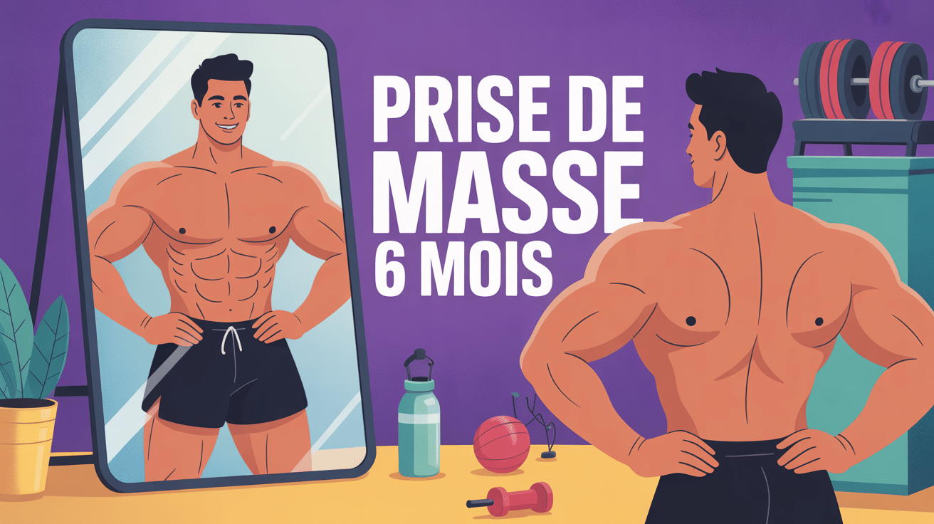 Illustration prise de masse 6 mois avant après