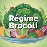 regime brocolis : assiette équilibrée, aliments sains et colorés