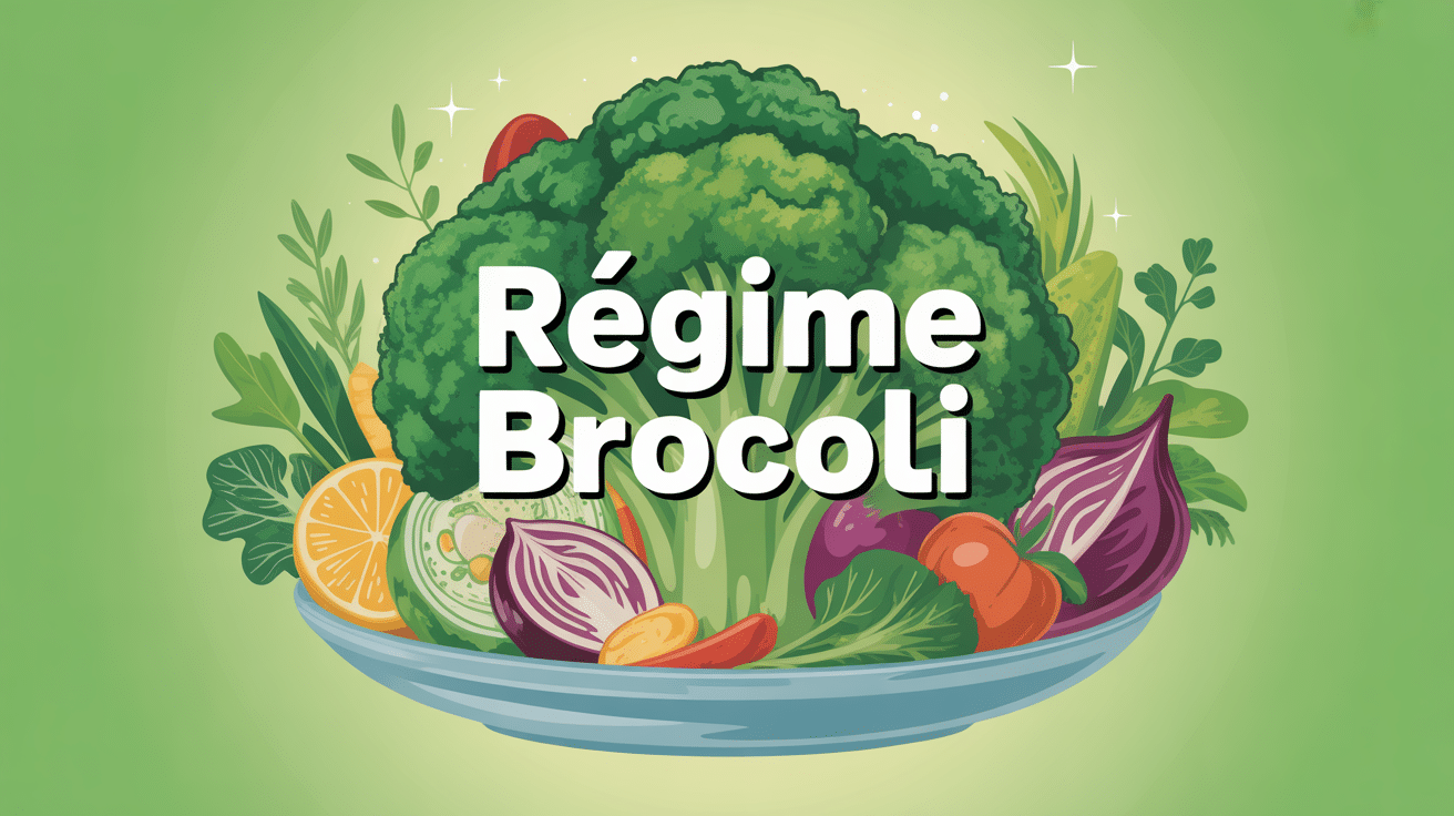 regime brocolis : assiette équilibrée, aliments sains et colorés