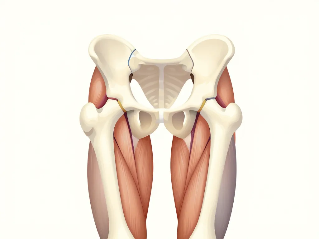 Schéma des groupes musculaires de la hanche