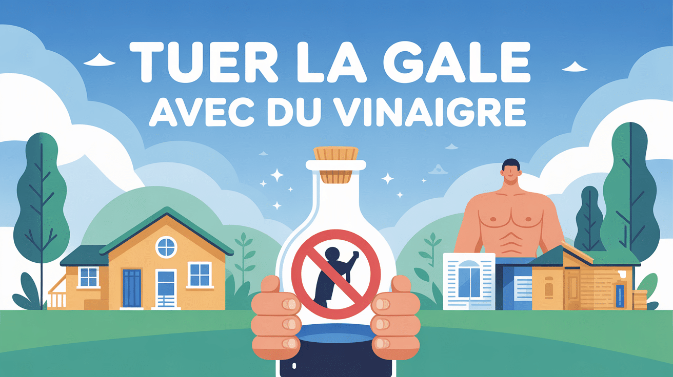 Tuer la gale avec du vinaigre illustration pédagogique