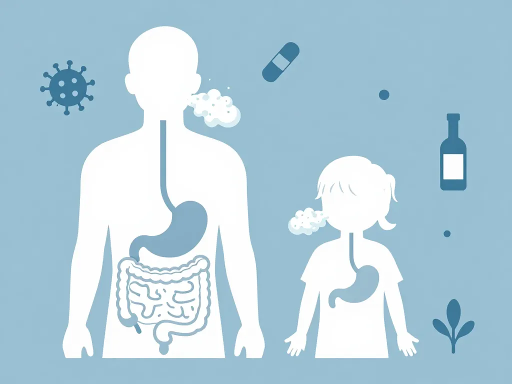 Diagramme causes vomir de la mousse adulte enfant