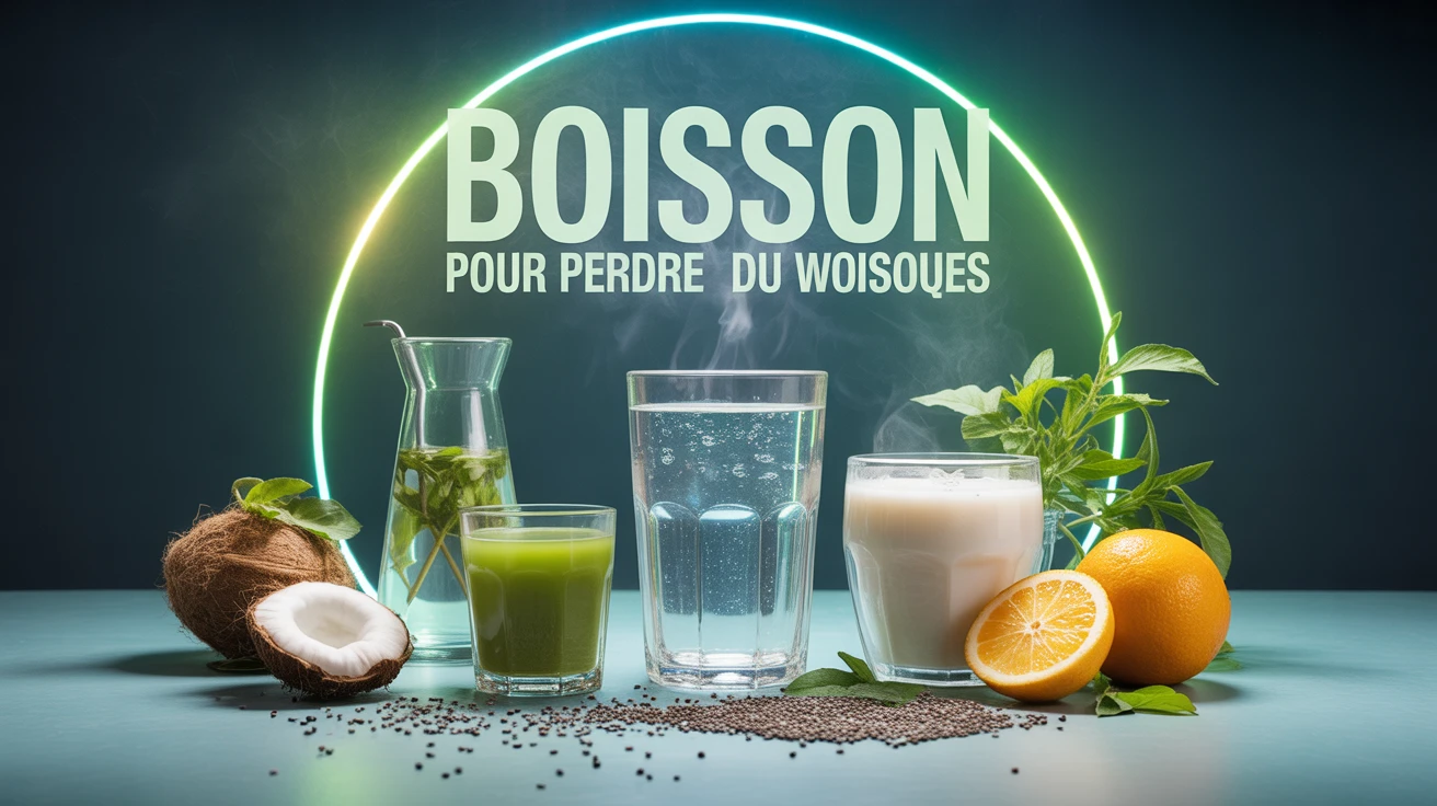 boisson pour perdre du poids, eau, thé vert, maté, eau de coco, infusion, fruits