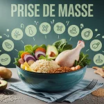 manger prise de masse bol poulet riz avocat