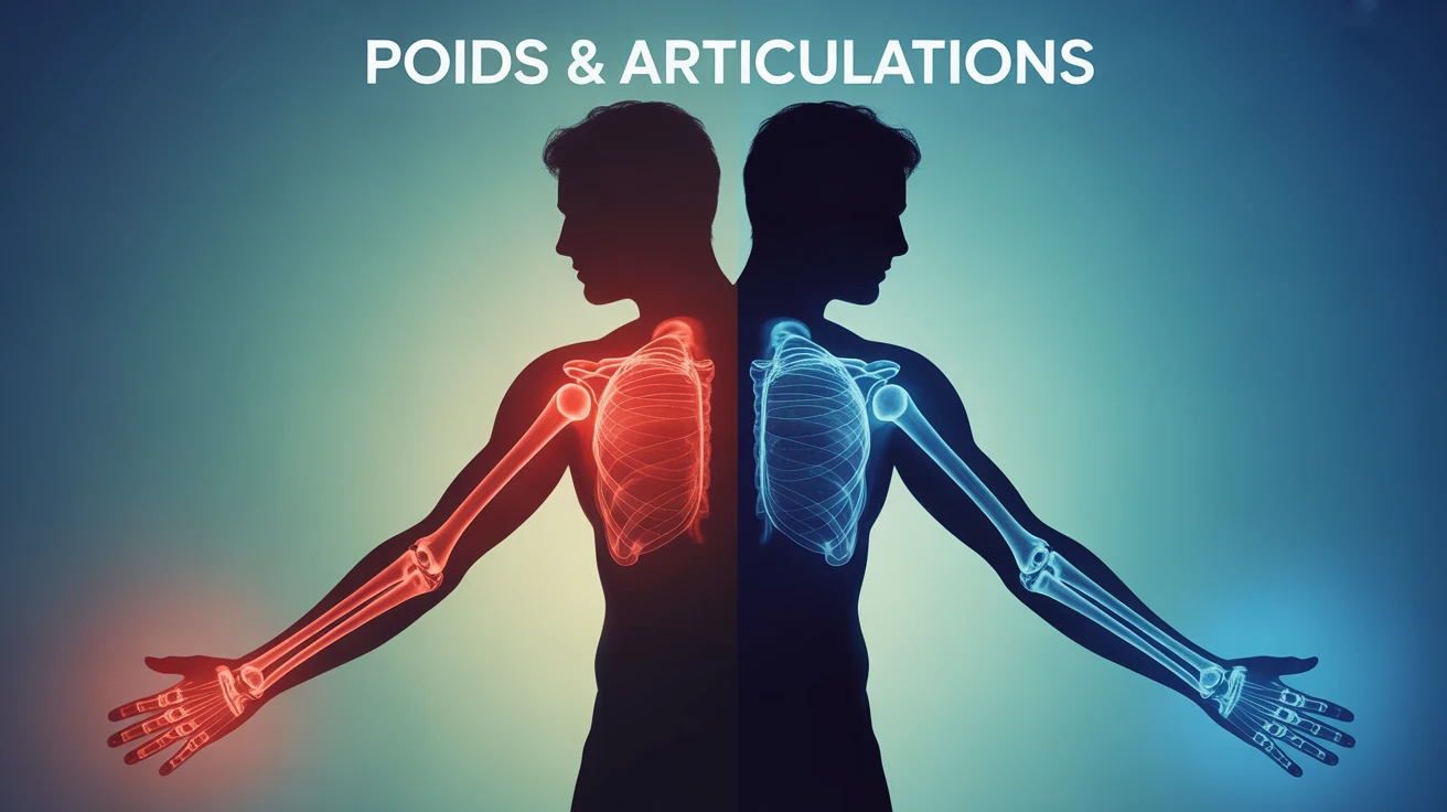 Perte de poids et douleurs articulaires, avant et après