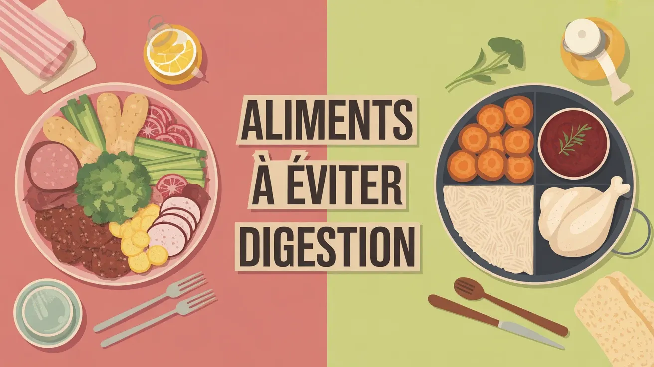 probleme de digestion aliments a eviter assiettes