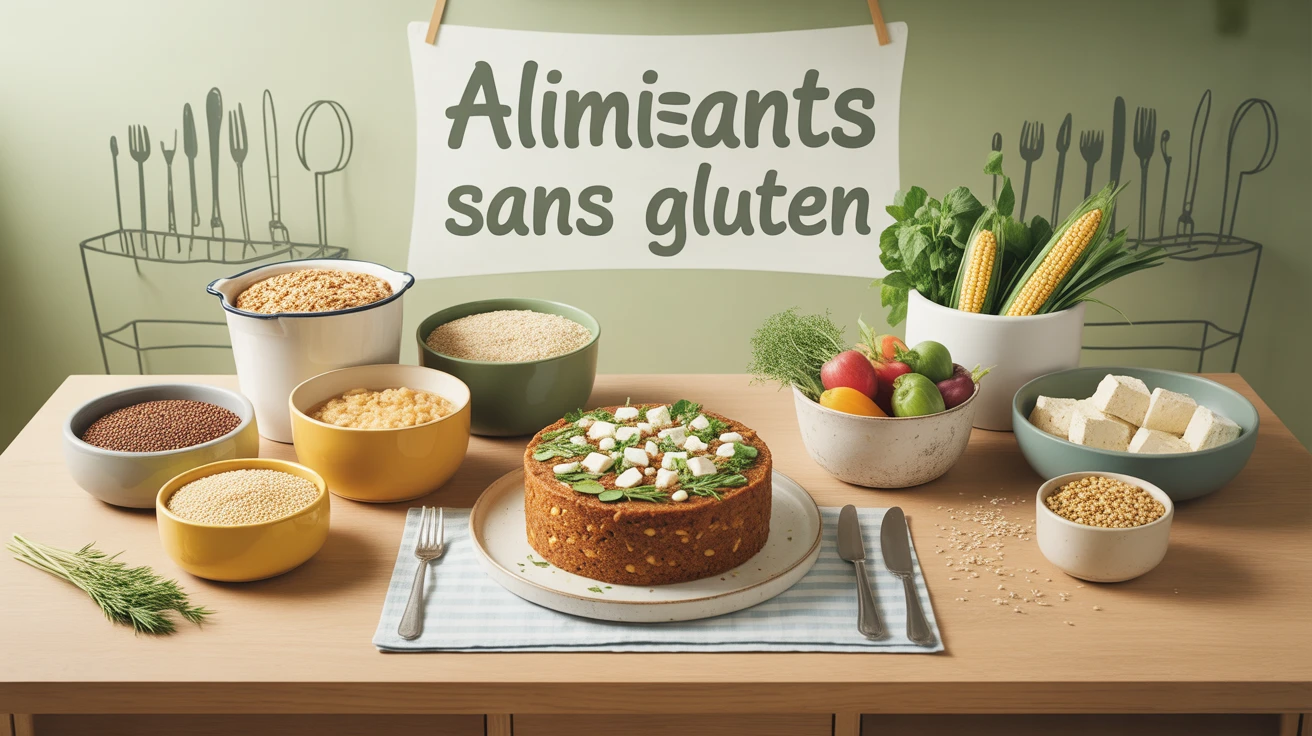 quel sont les aliment sans gluten sur une table de cuisine