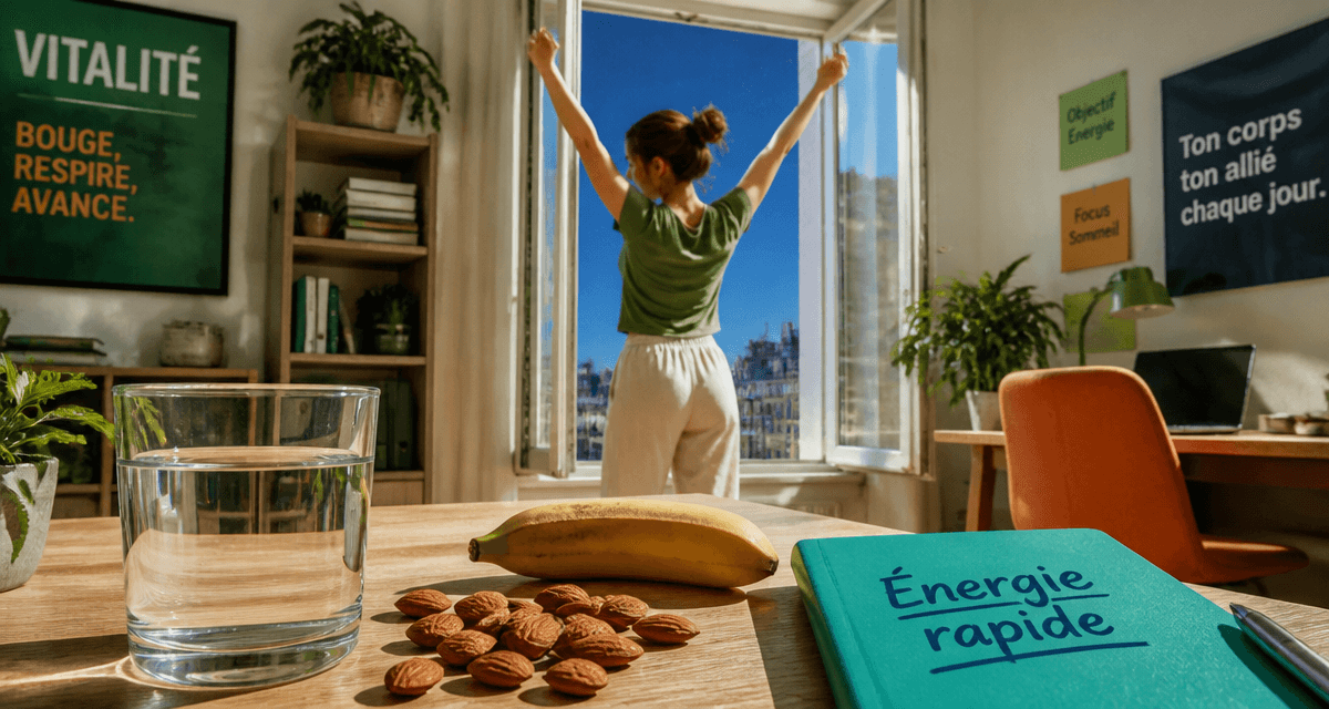 comment avoir de l energie rapidement femme s etire bureau