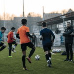 détection foot 2022 échauffement terrain