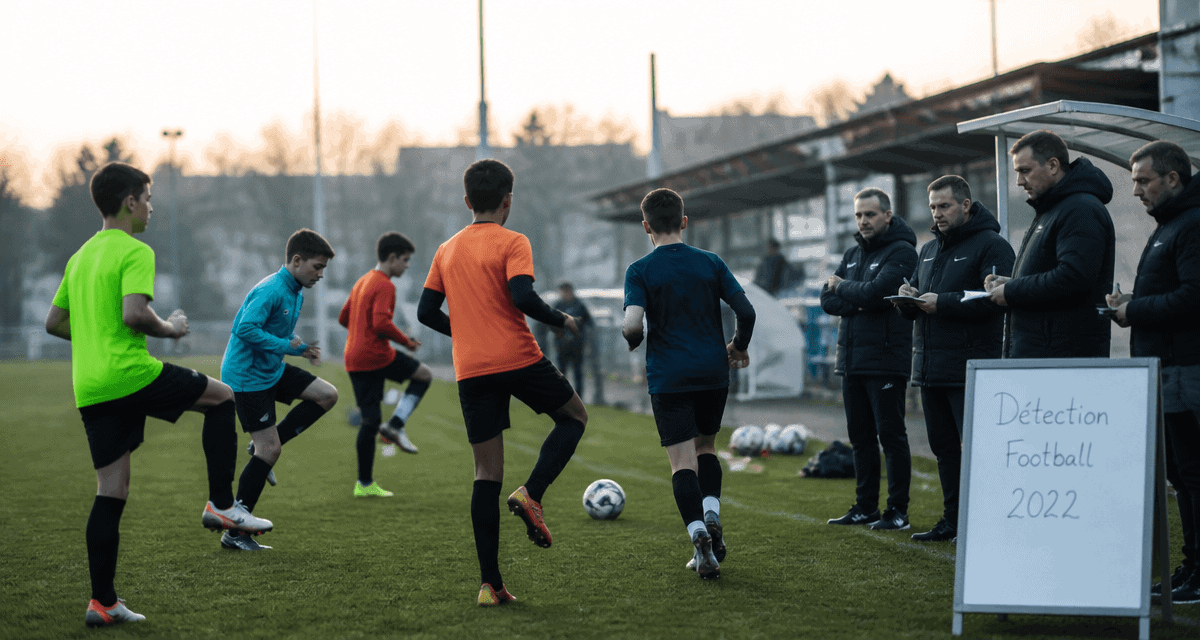 détection foot 2022 échauffement terrain