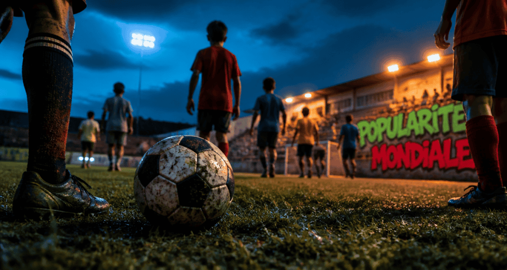 Football sport le plus populaire au monde ballon crampons terrain