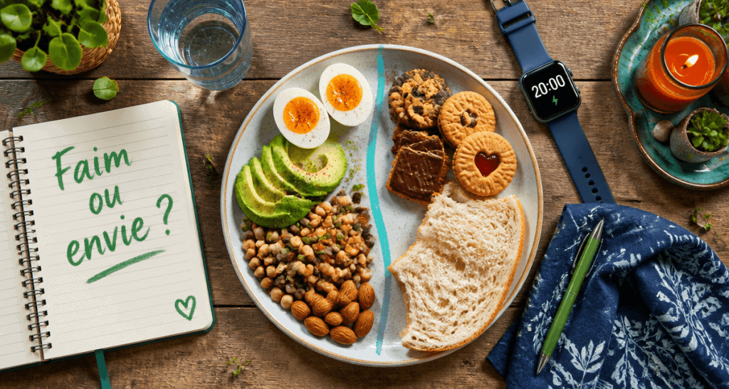 j ai faim tout le temps assiette aliments rassasiants et grignotage