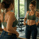 je ne perds pas de poids mais je m affine femme miroir