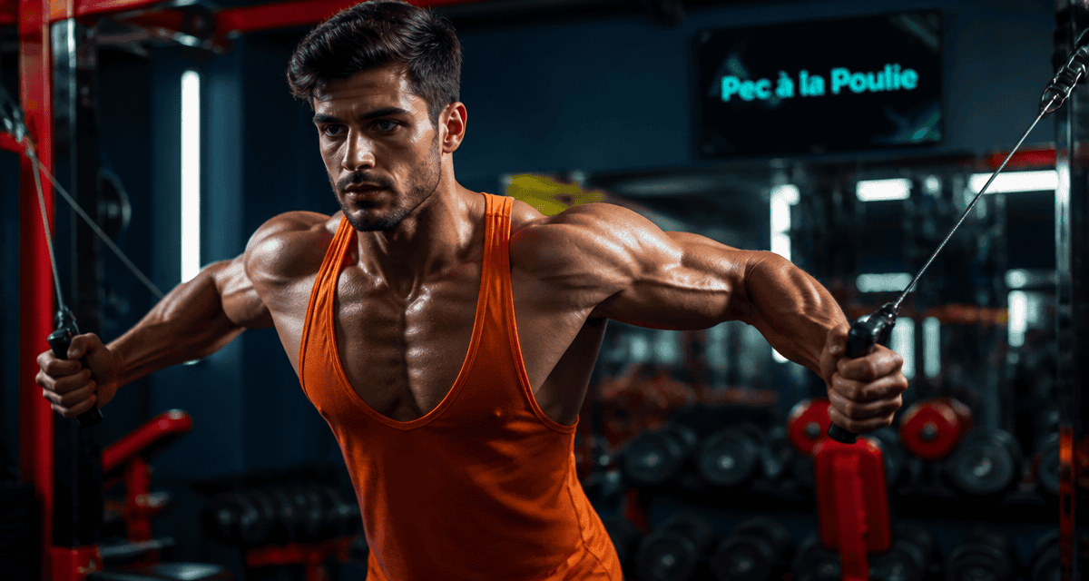 pec a la poulie vis-à-vis en salle de musculation