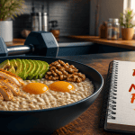 prise de masse musculaire aliments sur table petit déjeuner