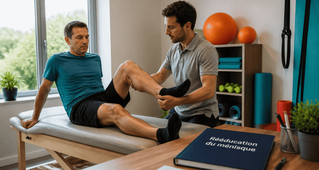 rééducation ménisque non opéré exercice genou kinésithérapeute