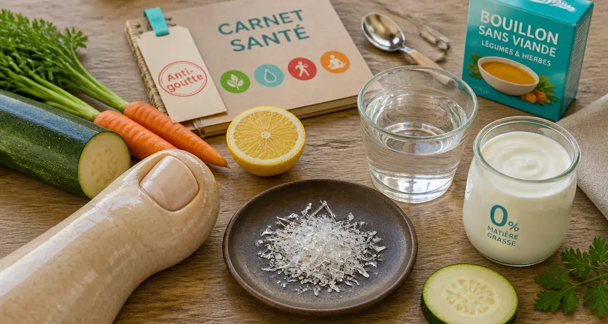 Alimentation pour crise de goutte : aliments à éviter et menus anti-inflammation