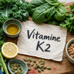 Aliments riches en vitamine K2 : natto et légumes verts (kale, épinards)