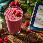 boisson riche en fibre smoothie framboise chia