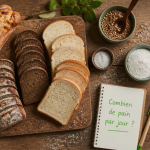 combien de pain par jour différents types sur table