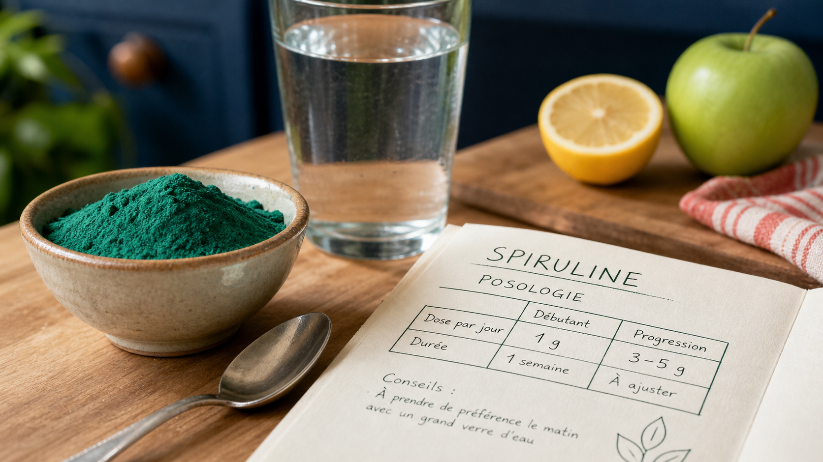 Bol de spiruline et posologie : combien de spiruline par jour pour maigrir