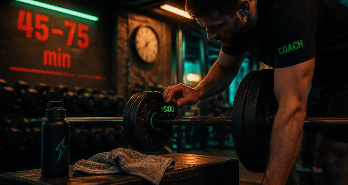 Durée séance musculation 45 à 75 min en salle de sport