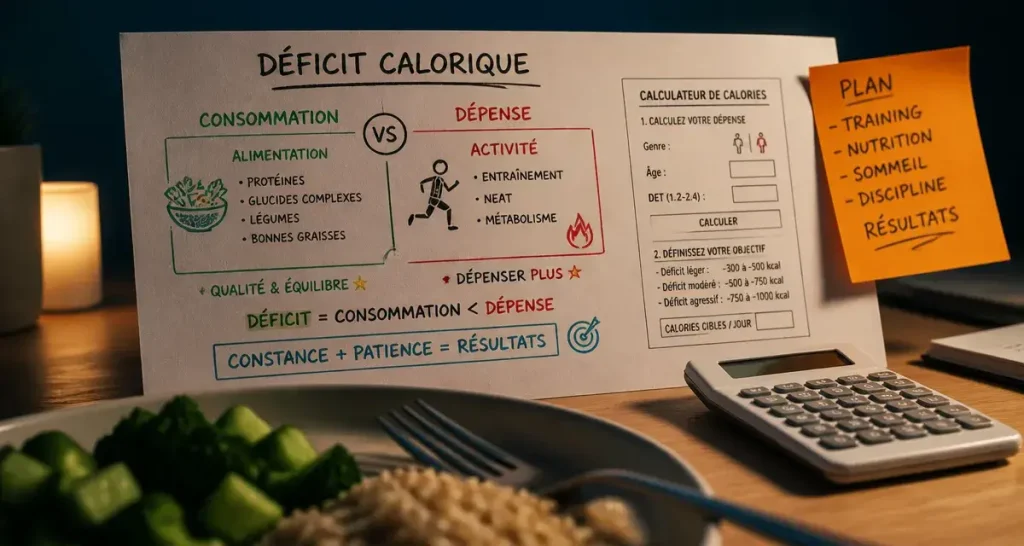Être en deficit calorique pour perdre du gras : règles simples