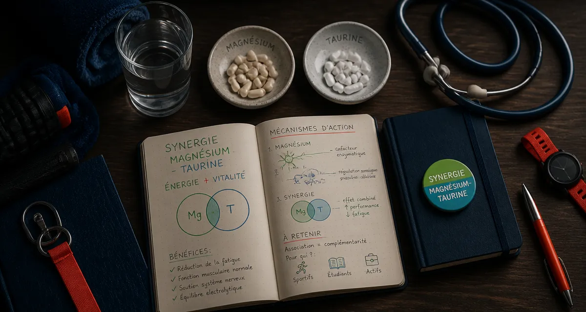 magnesium et taurine effets secondaires gélules et accessoires sur bureau