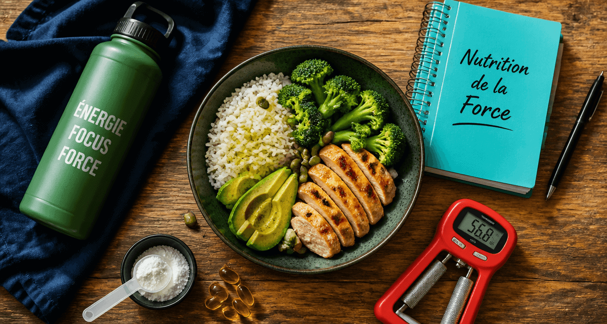 nutrition de la force power bowl riz poulet créatine oméga-3