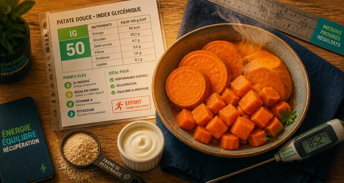 Patate douce musculation : glucide stratégique pour prise de masse