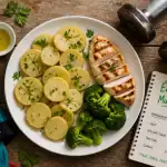 pomme de terre musculation assiette poulet brocoli