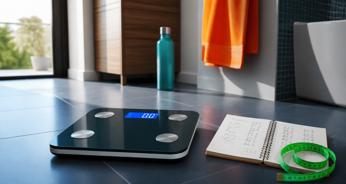 Se peser tous les jours balance salle de bain carnet