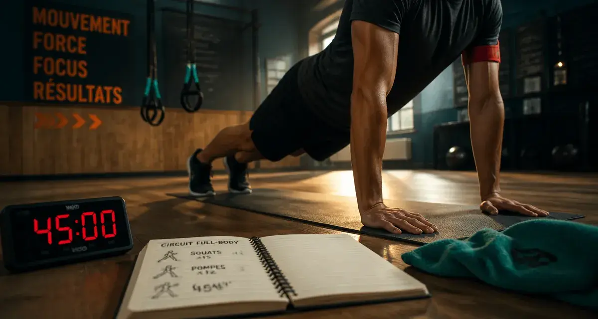 Séance de renforcement musculaire sans matériel : 3 circuits full-body sur tapis