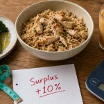 Alimentation prise de masse : surplus calories, riz poulet et légumes