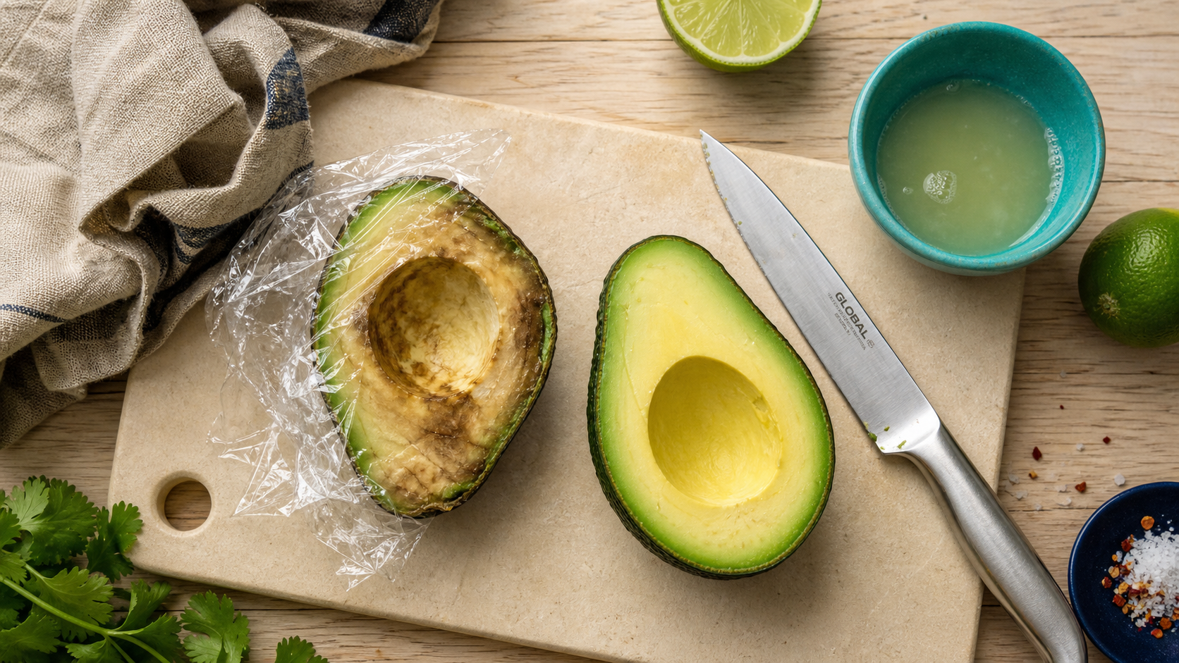 Avocat noirci comestible : avocat coupé avec zones brunes
