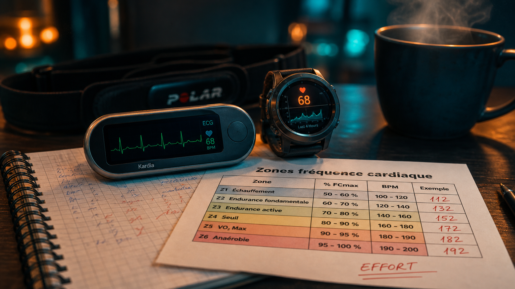 Calculer la frequence cardiaque : zones ECG et montre cardio