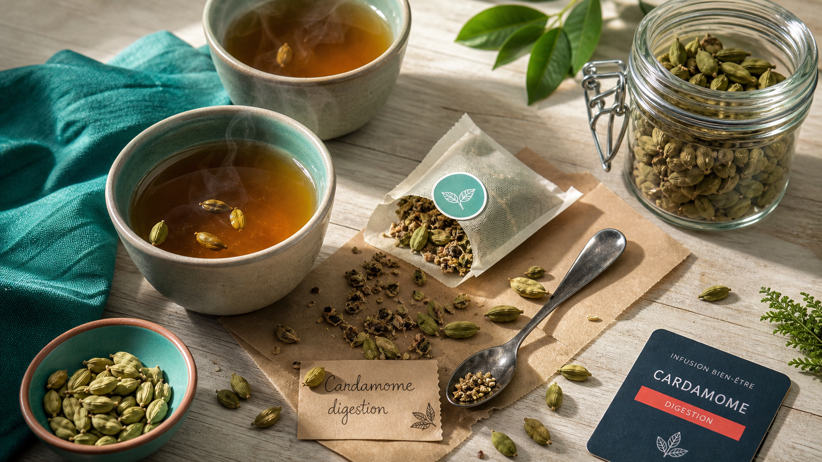 Cardamome bienfait : infusion ambrée pour digestion apaisée