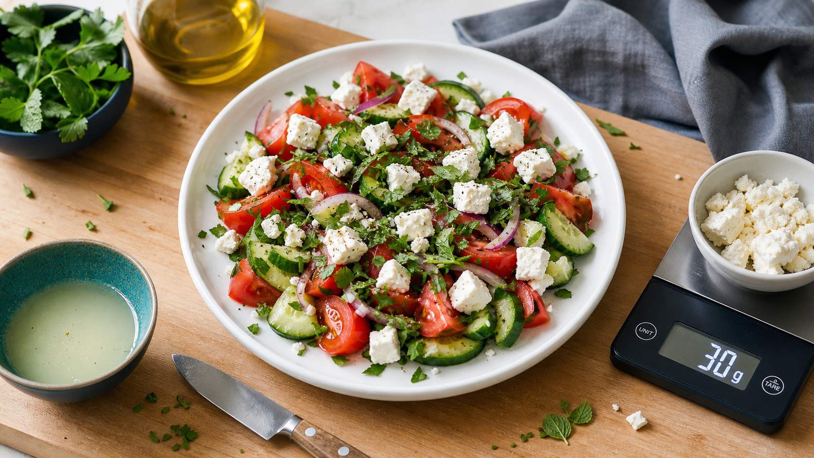 Feta cheese kcal : 30 g, calories et sodium