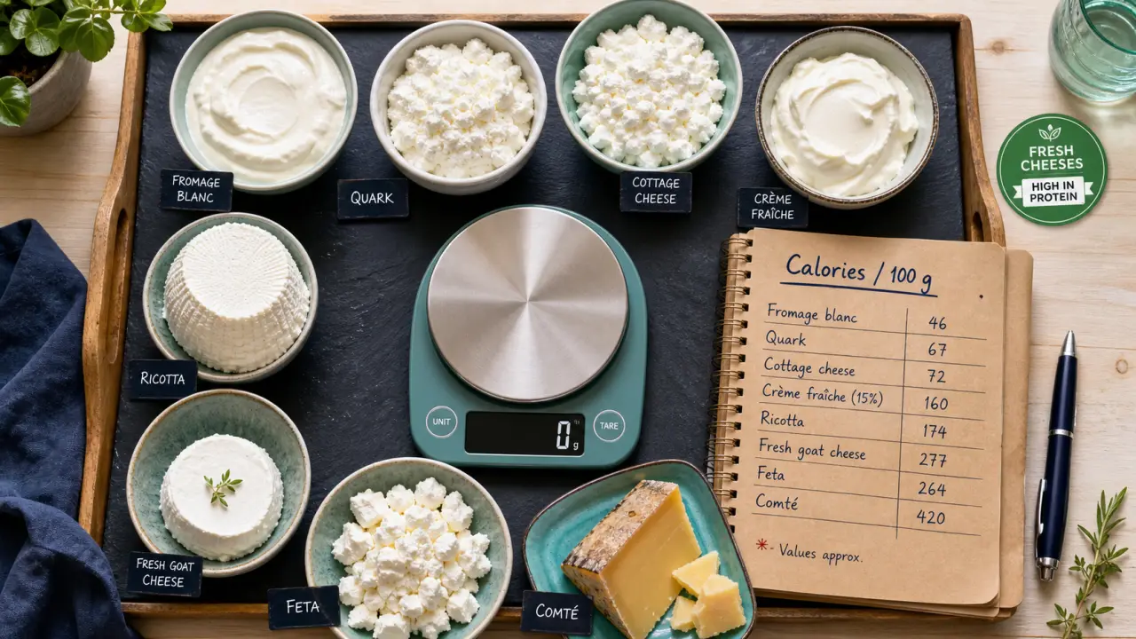 Fromage le moins calorique : fromages frais en portions